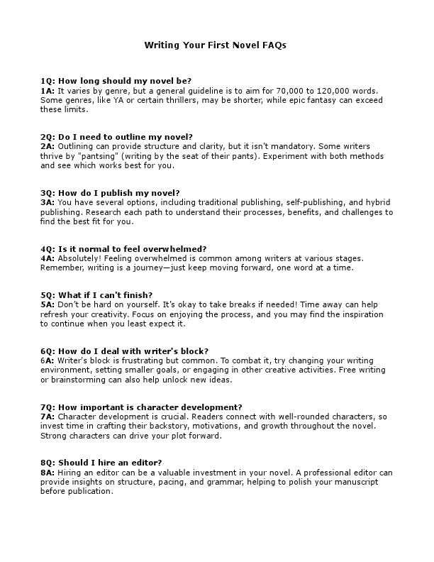 Writing Your First Novel FAQs.pdf