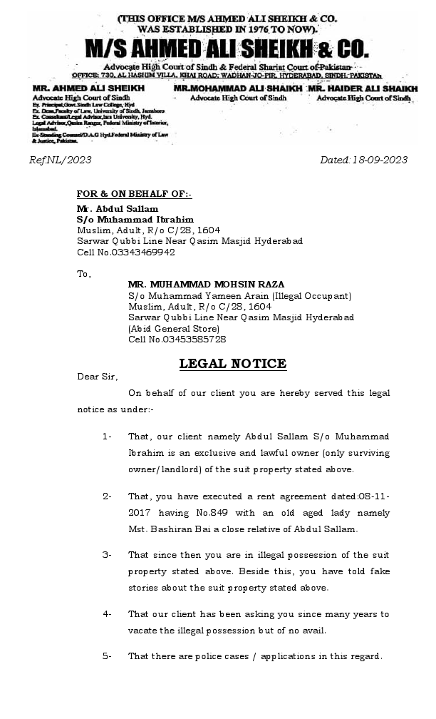 Legal Notice (Adv Muhammad Ali Shaikh) Mr. Abdul Salam.pdf