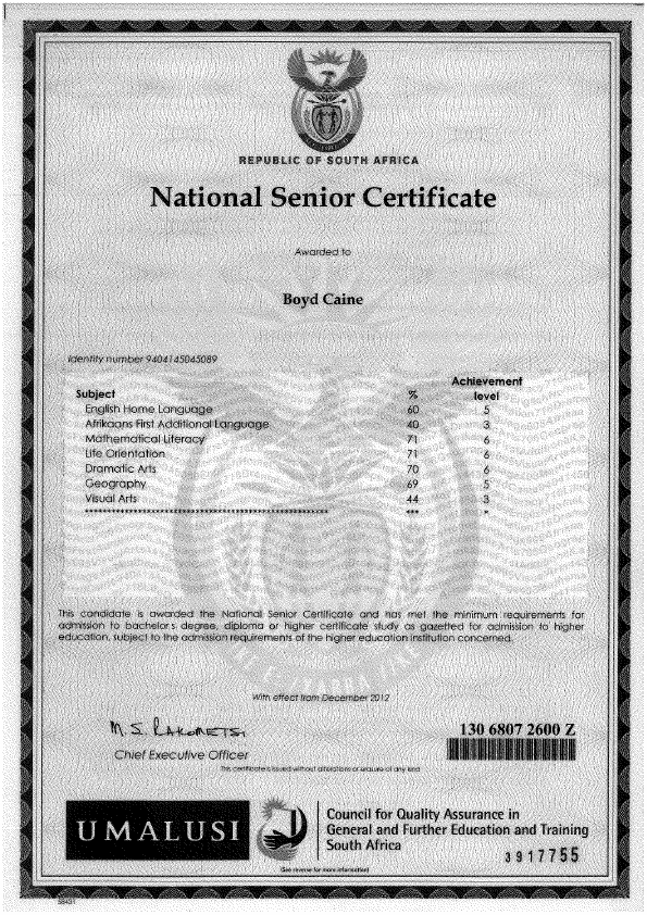 National Senior Certificate Bachelors degree boyd caine.pdf