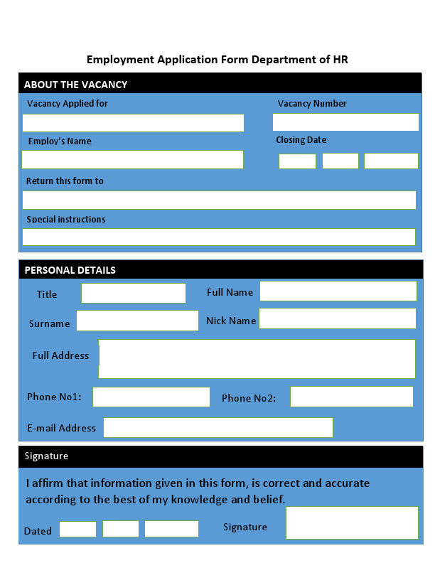 Employment Application Form Department of HR.pdf