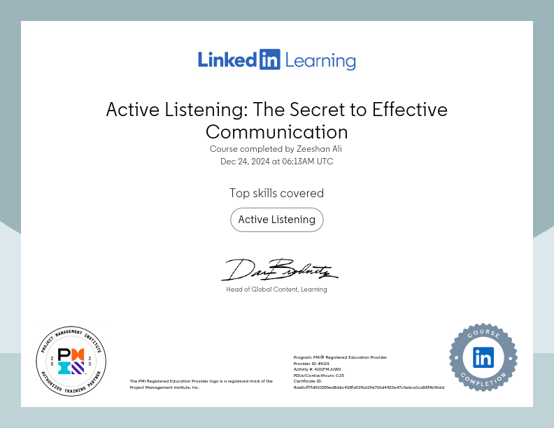 LinkedIn CertificateOfCompletion_Active Listening The Secret to Effective Communication.pdf