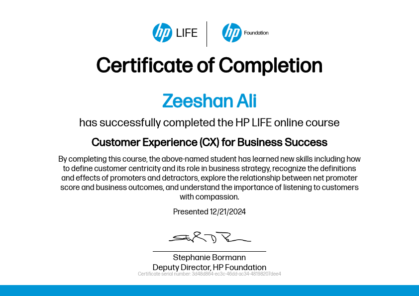 Hp customer experience for business success Zeeshan.pdf