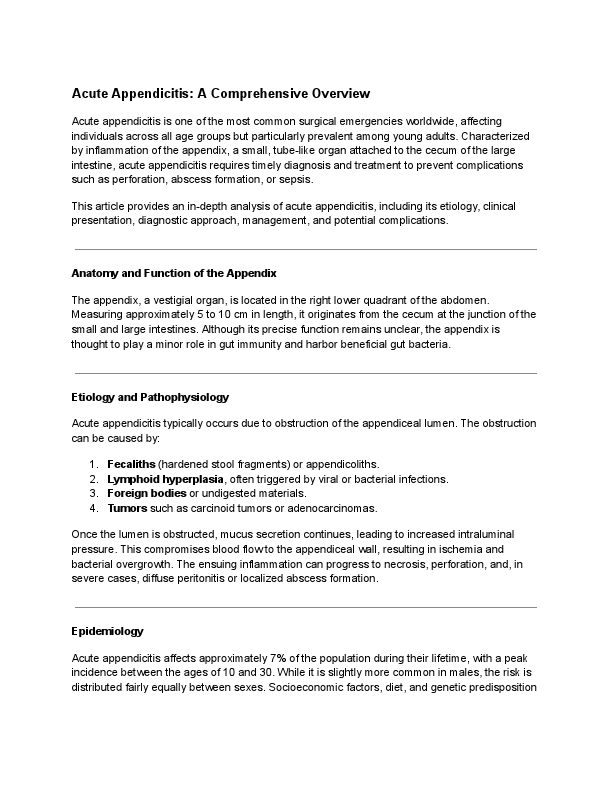 Acute Appendicitis_ A Comprehensive Overview.pdf