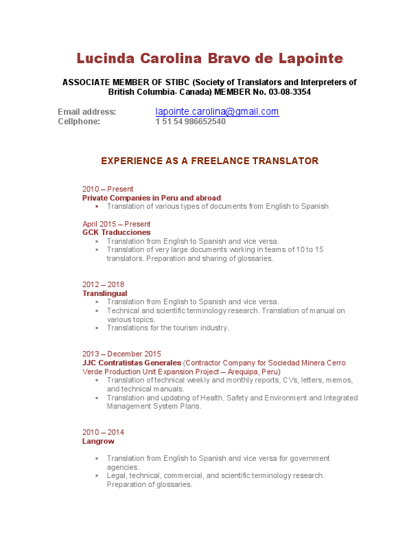 LUCINDA CAROLINA BRAVO DE LAPOINTE - Freelance Translator.pdf