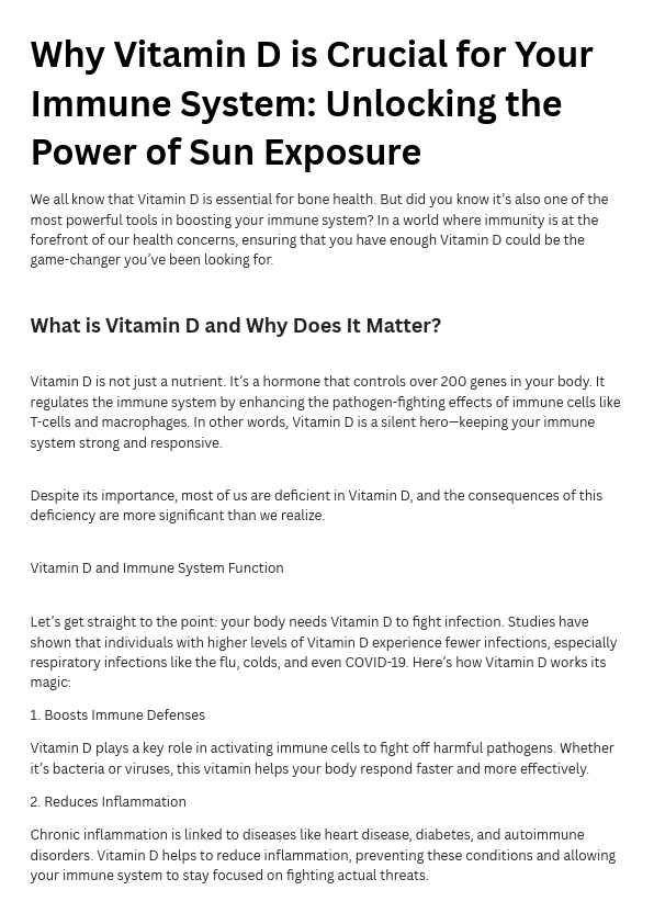Why Vitamin D is Crucial for Your Immune System Unlocking the Power of Sun Exposure.pdf