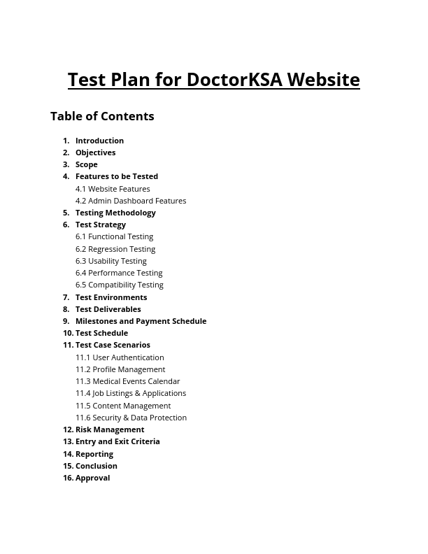 Test Plan for DoctorKSA Website.pdf