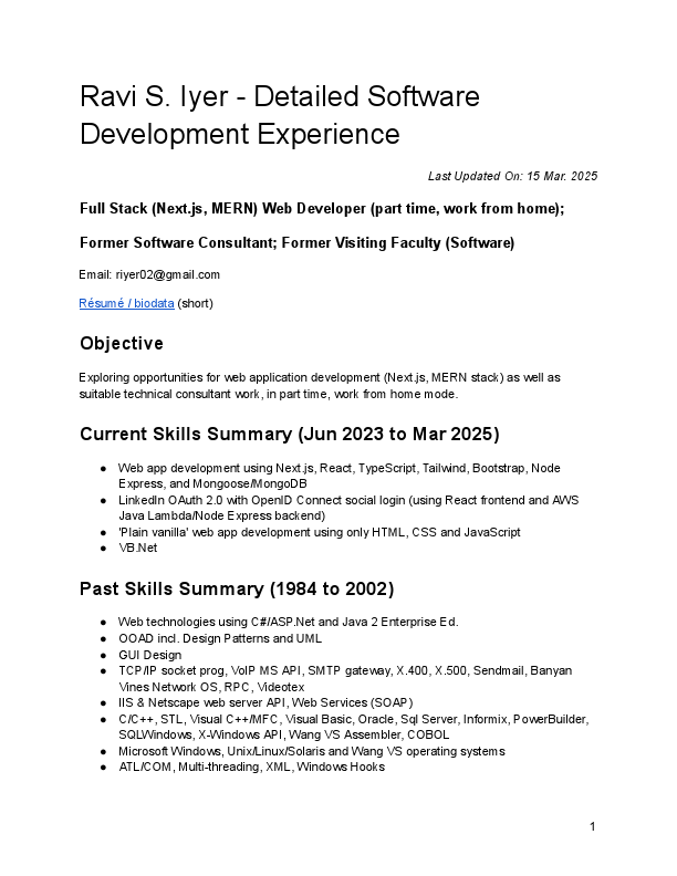 Ravi S. Iyer - Detailed Software Development Experience.pdf