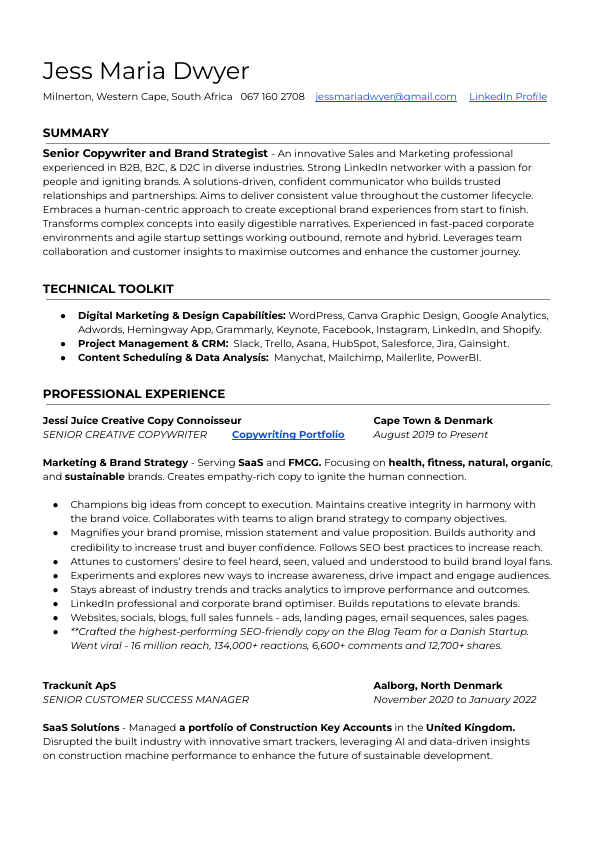 Jess Maria Dwyer CV - Senior Copywriter.pdf