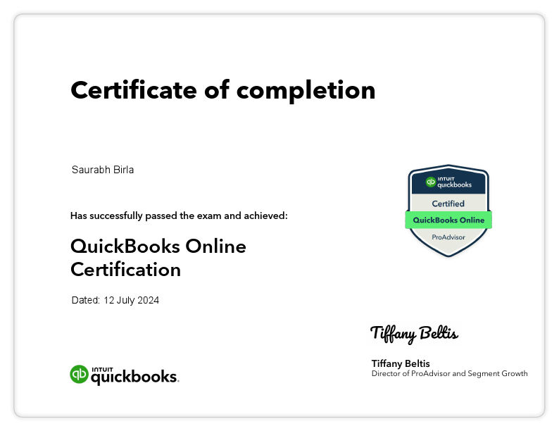 QuickBooksOnlineCertification - Saurabh Birla.pdf