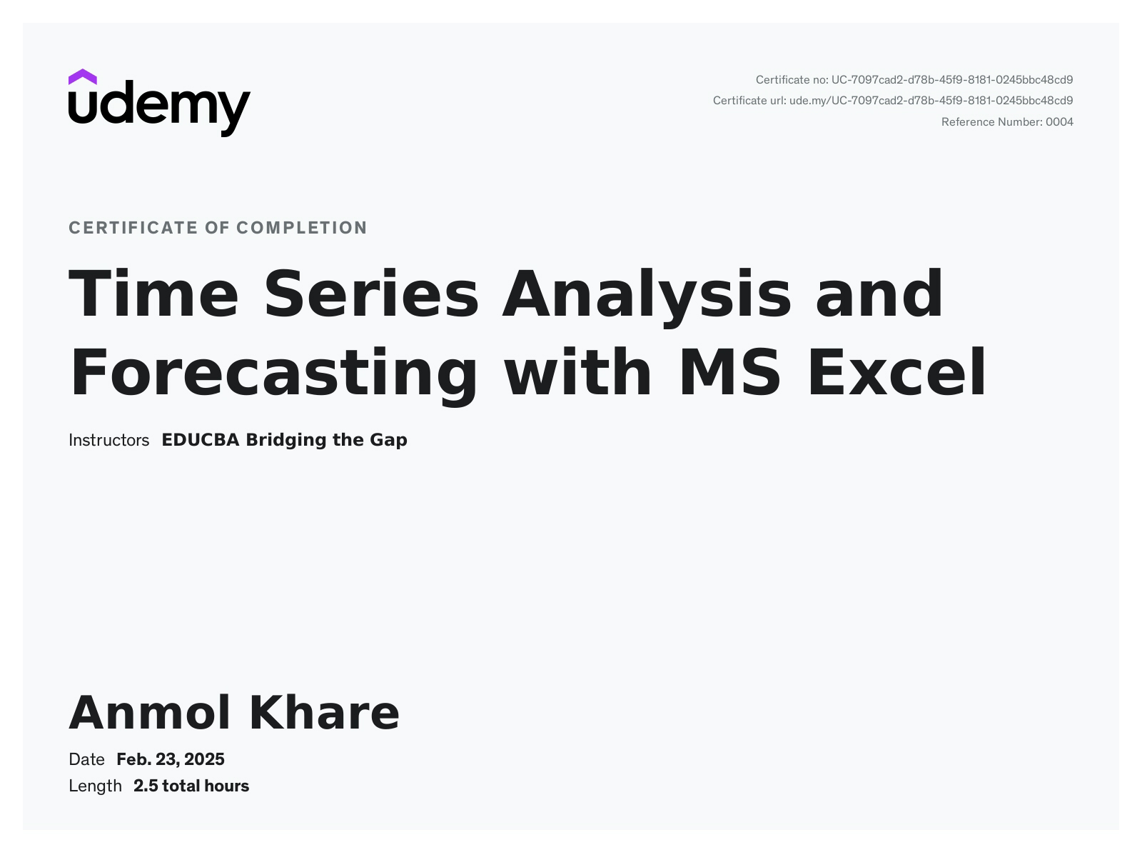 Time Series Analysis and Forecasting with MS Excel .pdf