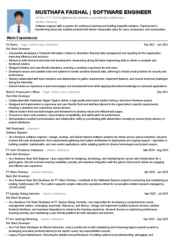 Musthafa Faishal _ Software Engineer-resume.pdf