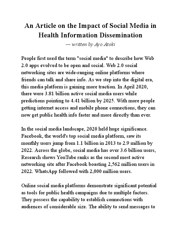 Impact of social media in health information dissemination.pdf