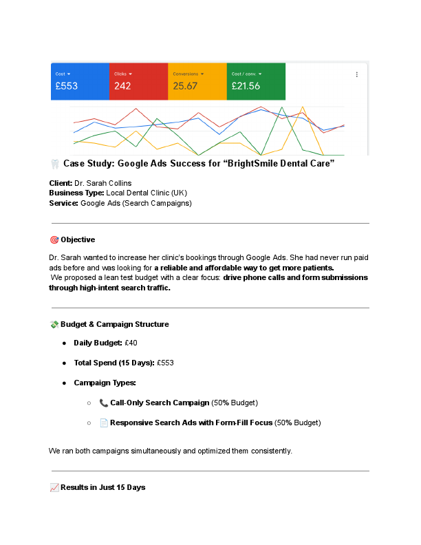 Case Study_ Google Ads Success for BrightSmile Dental Care.pdf