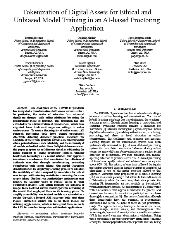 Tokenization of digital assets for ethical and unbiased model training in AI based proctoring application_v3.pdf