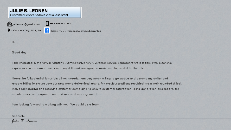 Cover Letter Julie B. Leonen (VA).pdf