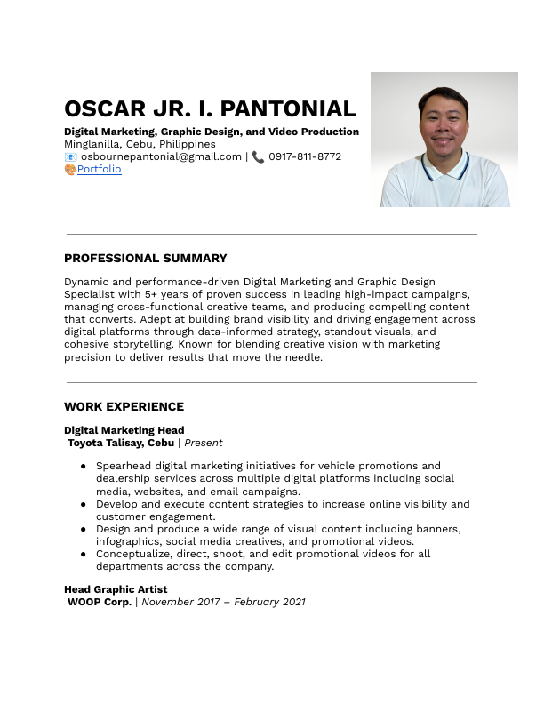 Pantonial, Oscar Jr., - CV.pdf