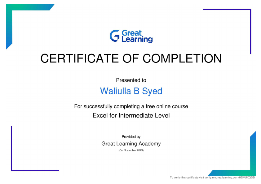 Great Learning(Excel for Intermediate Level).pdf