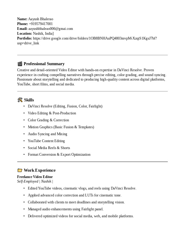 Aayush Bhalerao Video Editor Resume.pdf