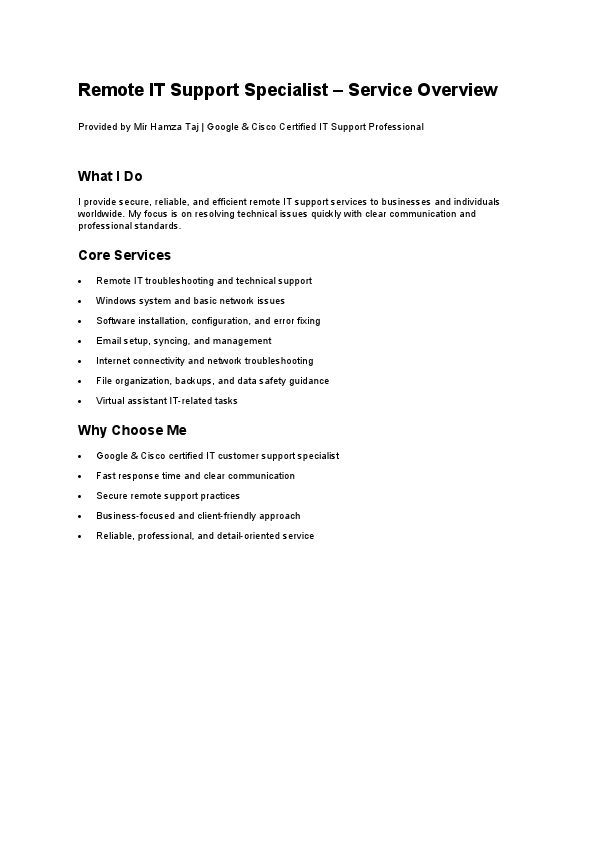 remote it support it support specialist technical support helpdesk support virtual it assistant it support engineer remote support specialist.pdf