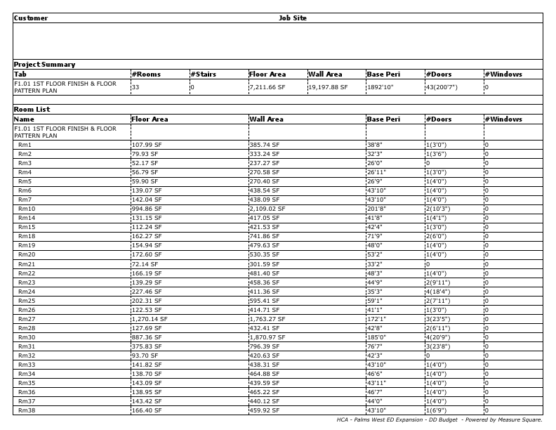 HCA - Palms West ED Expansion - DD Budget - F1.01 1ST FLOOR FINISH & FLOOR PATTERN PLAN.pdf