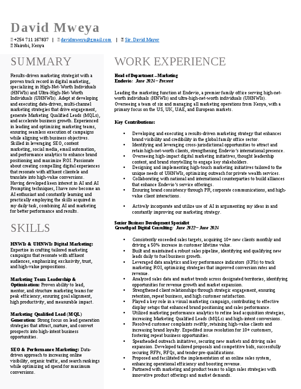 David Mweya CV - Updated August 2025.pdf