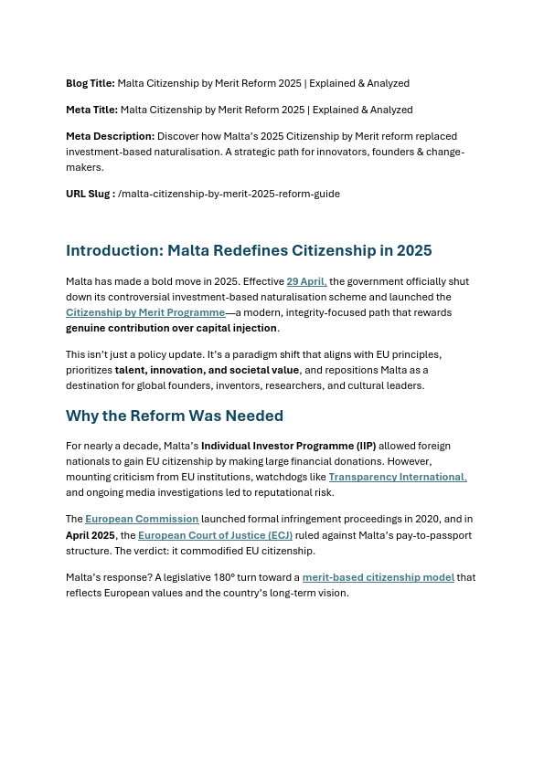 Malta’s New Citizenship by Merit Explained What Changed After the 2025 Reforms.pdf