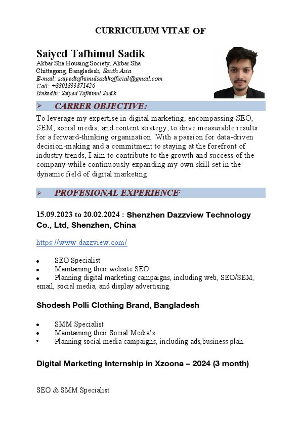 Saiyed Tafhimul Sadik as a Digital Marketer CV.pdf