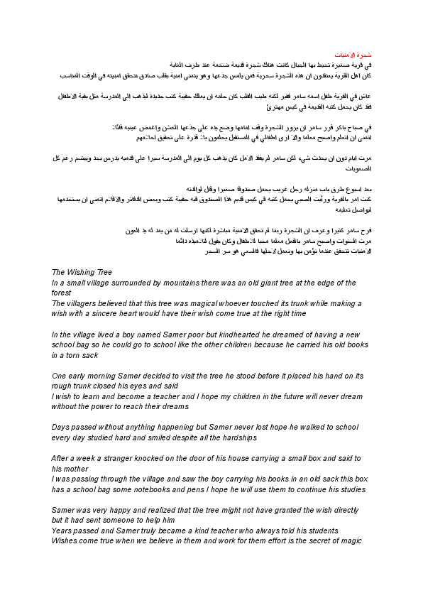 ترجمه قصه من عربي الي انجليزي.pdf