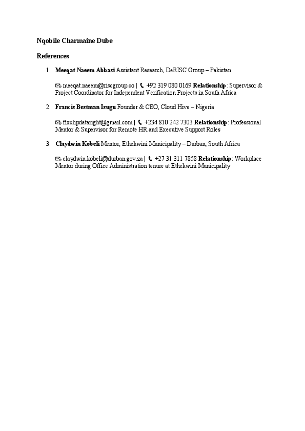 Nqobile Charmaine Dube- References.pdf