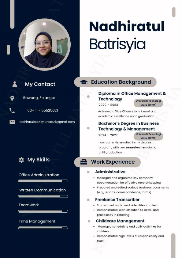 NADHIRATUL BATRISYIA BINTI NORAZLI RESUME.pdf