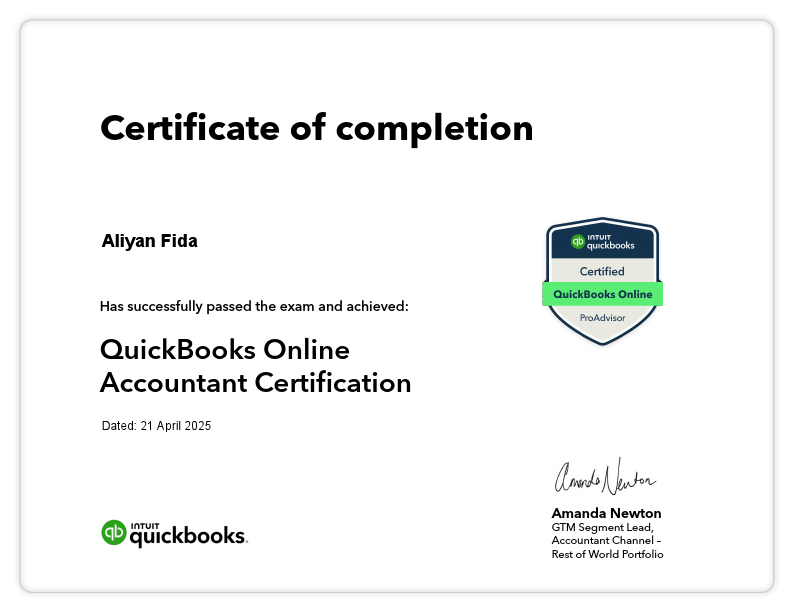 QuickBooksOnlineCertification - Aliyan Fida.pdf