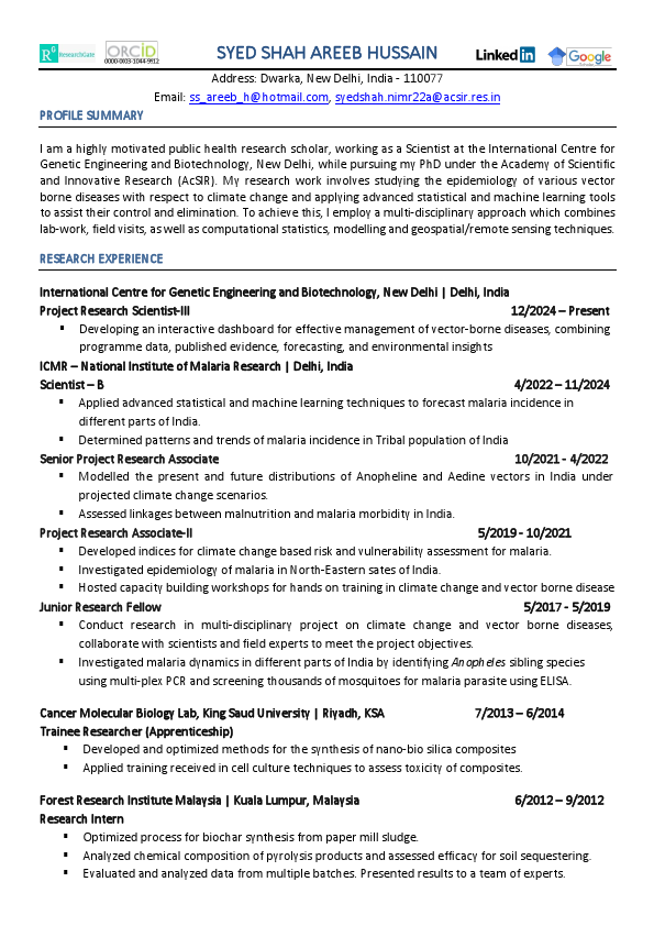 Academic CV 2 - Syed Shah Areeb Hussain.pdf