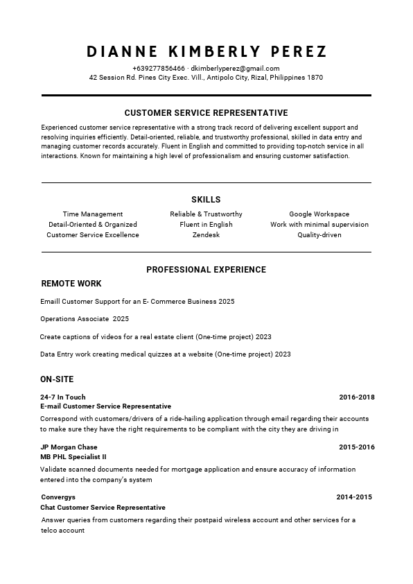 Resume - Dianne Kimberly Perez.pdf