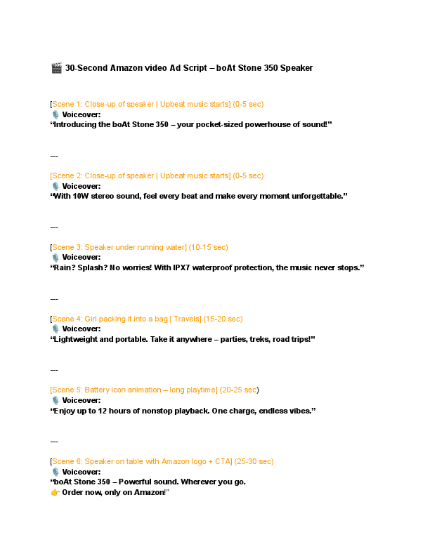30-Second vedio ad30-Second  video Ad Script – boAt Stone 350 Speaker-2.pdf