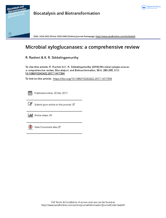 Microbial xyloglucanases a comprehensive review.pdf