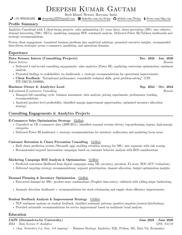 Analytics Consultant - Deepesh's Resume .pdf