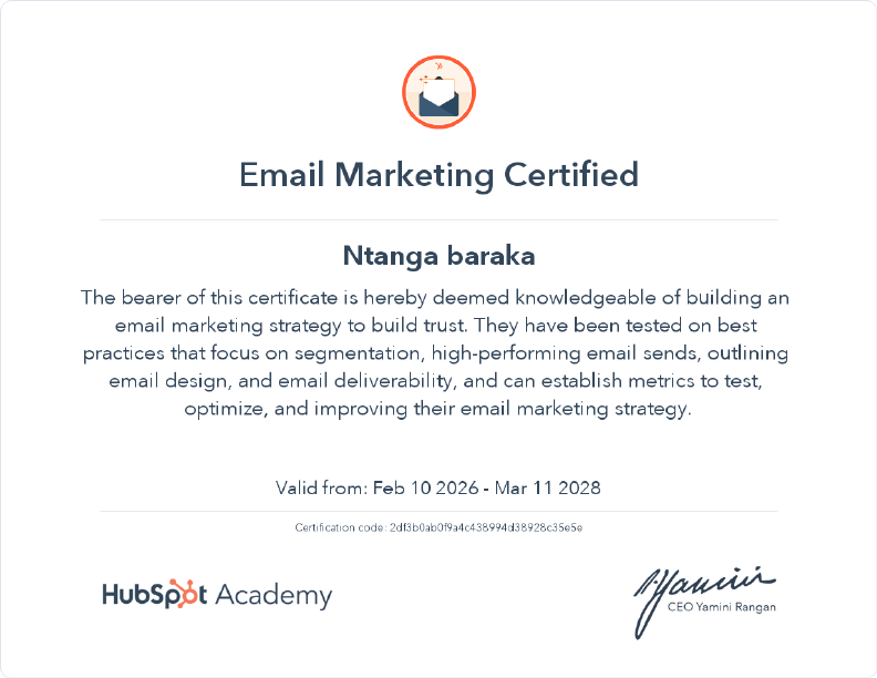hubspot email marketing certificate.pdf