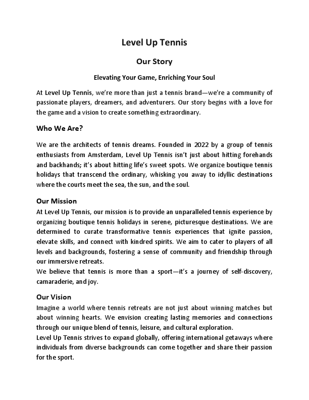 Level Up Tennis.  Brand Story. American English.pdf