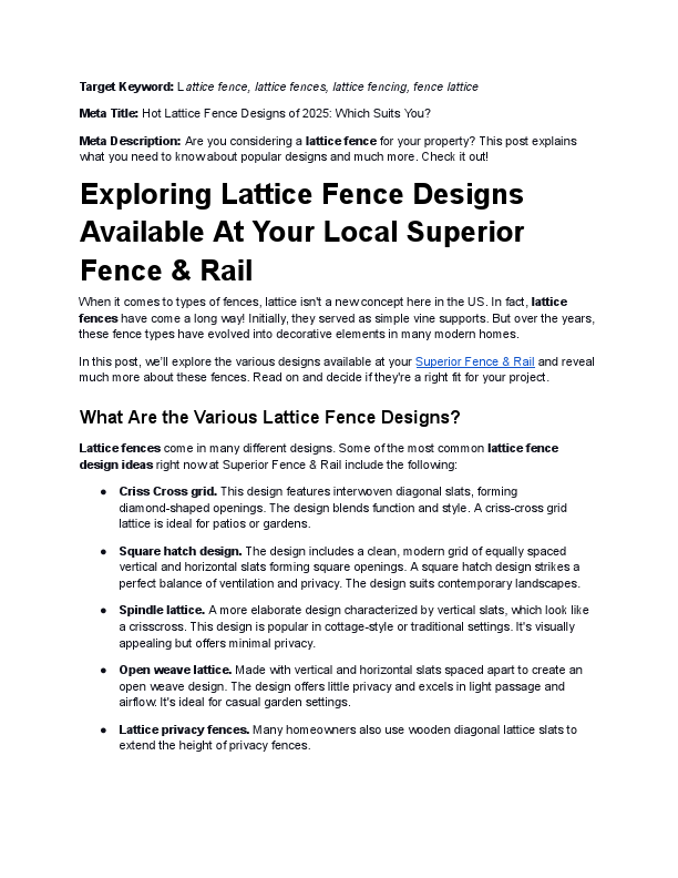 Article 3. Superior Fence & Rail - National Level blog - 881 words.pdf