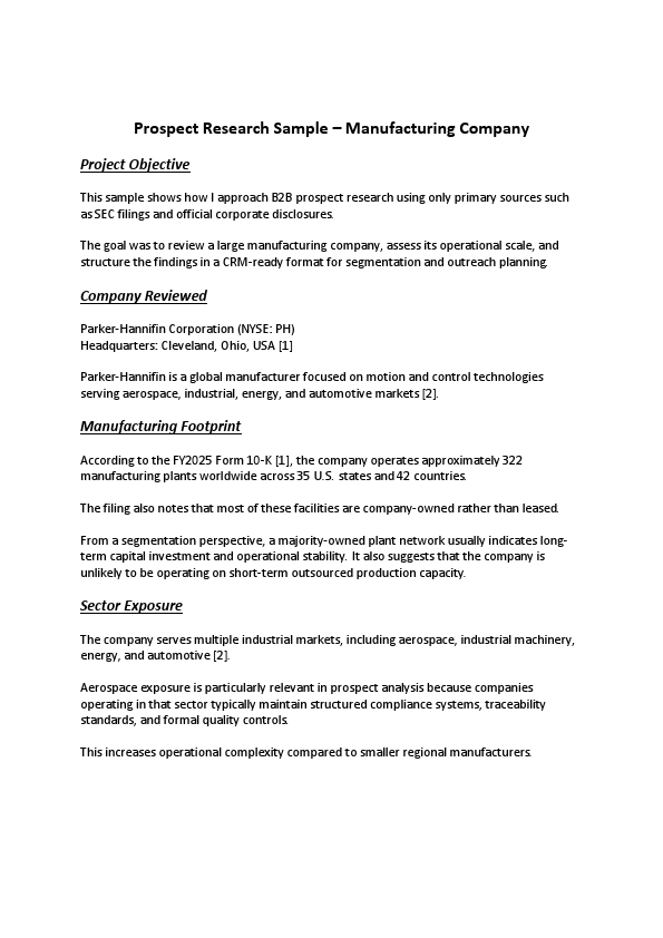 Prospect Research Sample – Manufacturing Company.pdf