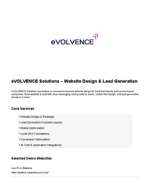 eVOLVENCE_Solutions_Portfolio.pdf