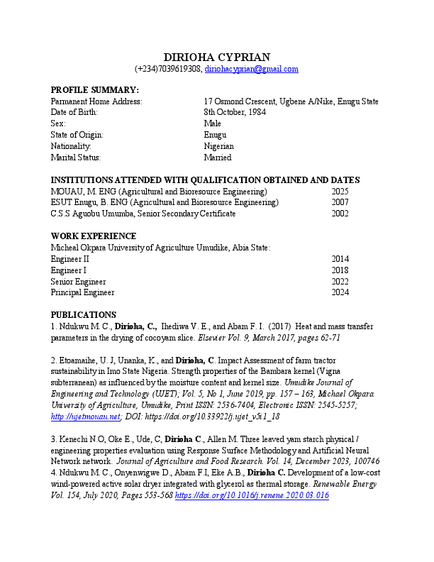 Engr Dirioha's CV.pdf