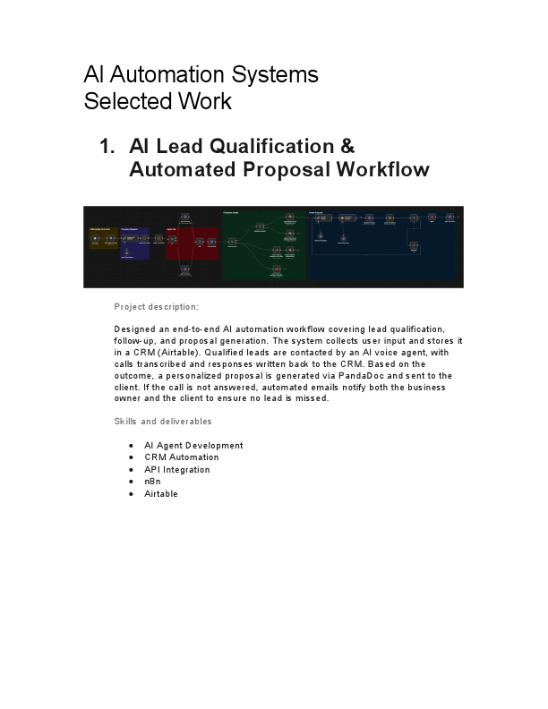 AI Automation System - Selected Work.pdf