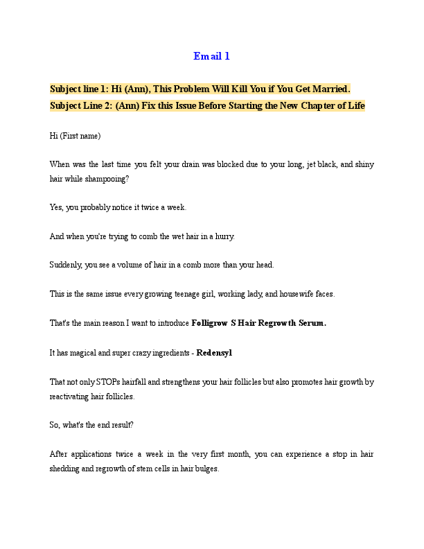 Hair regrowth serum - 3 email series.pdf