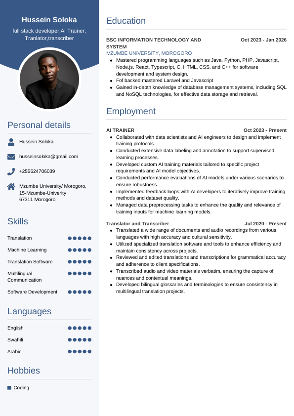 Resume Hussein Soloka full stack developer,AI Trainer.pdf