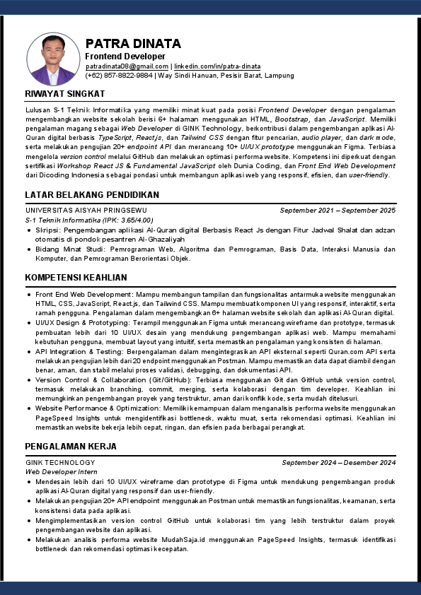 CV-Frontend Developer-Patra Dinata.pdf