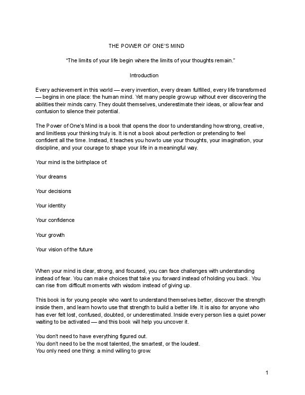 THE POWER OF ONE’S MIND (Original )-2.pdf