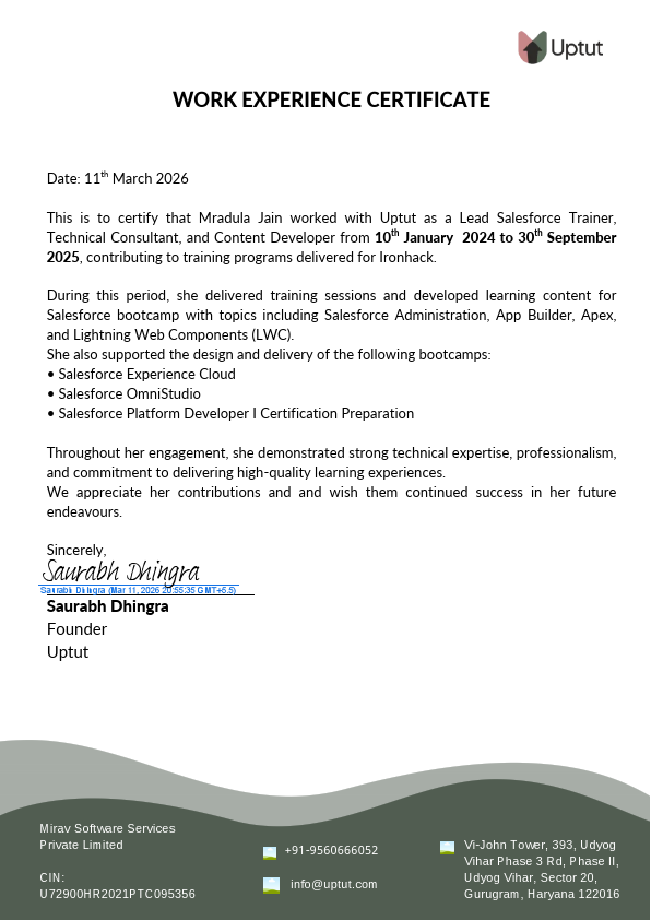 Work Ex Certificate- Mradula - signed.pdf
