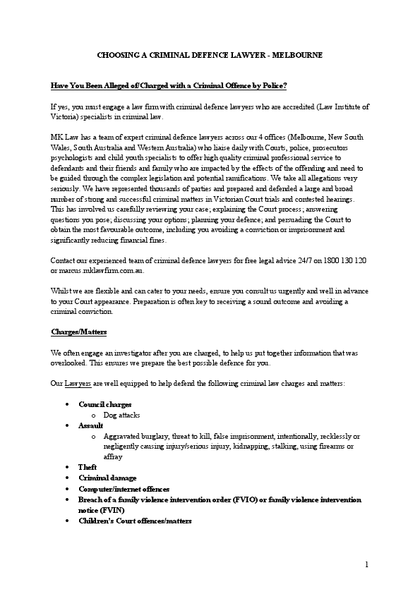 Choosing a Criminal Defence Lawyer Melbourne - Overview for Website.pdf