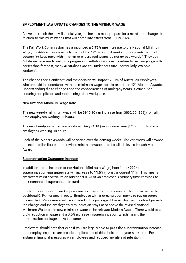 Employment Law Minimum Wage News Update - BU Lawyers.pdf